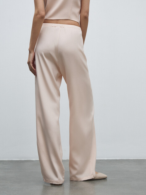 Женские прямые брюки  LUMIQUE, Артикул YYHZS02, персиковый | 4874796. Ракурс 4