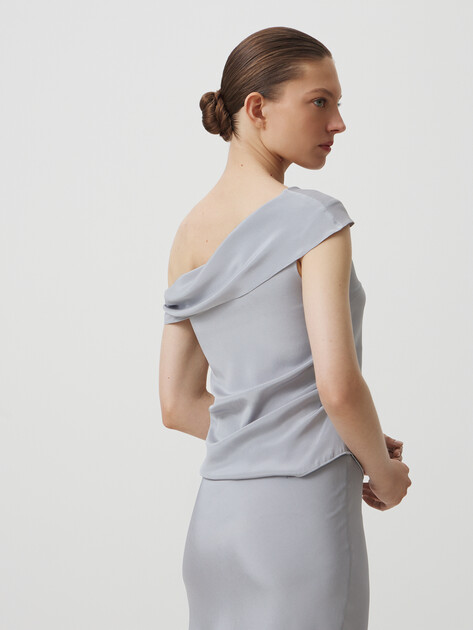 Женский топ LUMIQUE, Артикул YYHZS05, голубовато-серый | 4874826. Ракурс 4