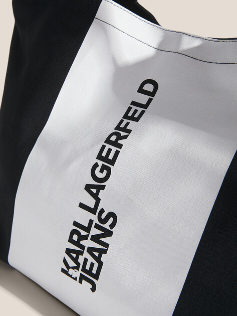 Женский шоппер KARL LAGERFELD JEANS klj color block ns shopper, Артикул A3W50067, черный | 4875231. Ракурс 2