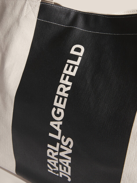 Женский шоппер KARL LAGERFELD JEANS klj color block ns shopper, Артикул A3W50067, светло-бежевый | 4875233. Ракурс 2