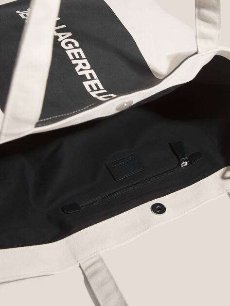 Женский шоппер KARL LAGERFELD JEANS klj color block ns shopper, Артикул A3W50067, светло-бежевый | 4875233. Ракурс 4