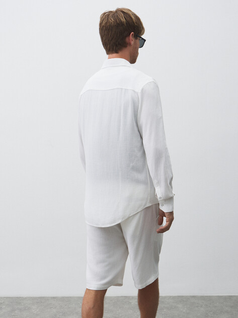 Мужская рубашка MAISON DAVID, Артикул 2120-N-SMP, белый | 4875359. Ракурс 4