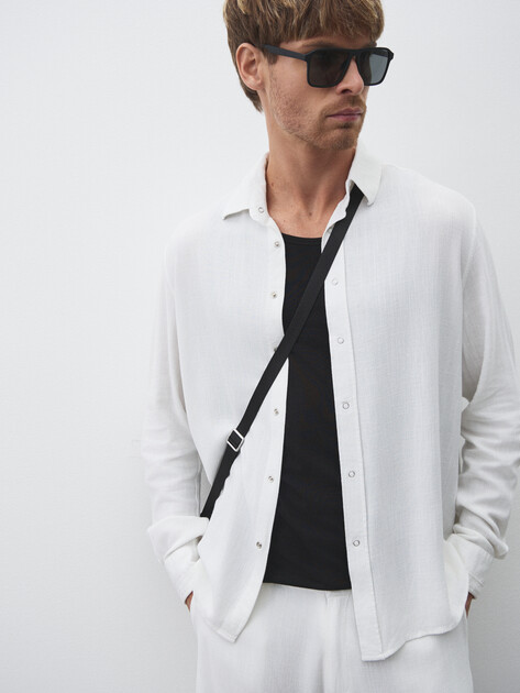 Мужская рубашка MAISON DAVID, Артикул 2120-N-SMP, белый | 4875359. Ракурс 5