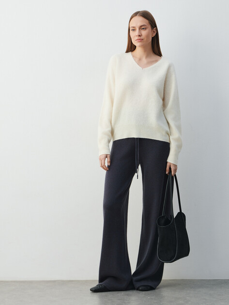 Женский пуловер MAISON DAVID, Артикул ML-KN125007, молочно-белый | 4880672. Ракурс 2