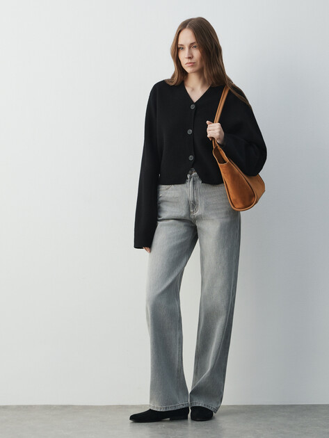 Женский кардиган MAISON DAVID, Артикул ML-KN136004, черный | 4882371. Ракурс 2