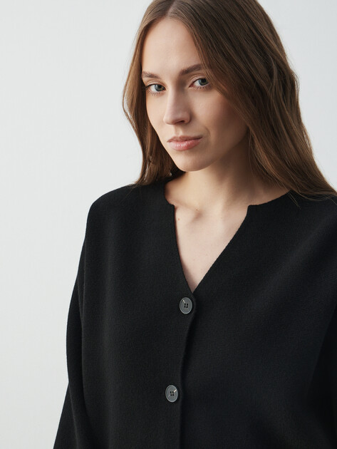 Женский кардиган MAISON DAVID, Артикул ML-KN136004, черный | 4882371. Ракурс 3