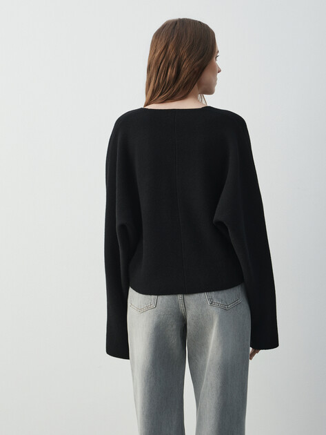 Женский кардиган MAISON DAVID, Артикул ML-KN136004, черный | 4882371. Ракурс 4