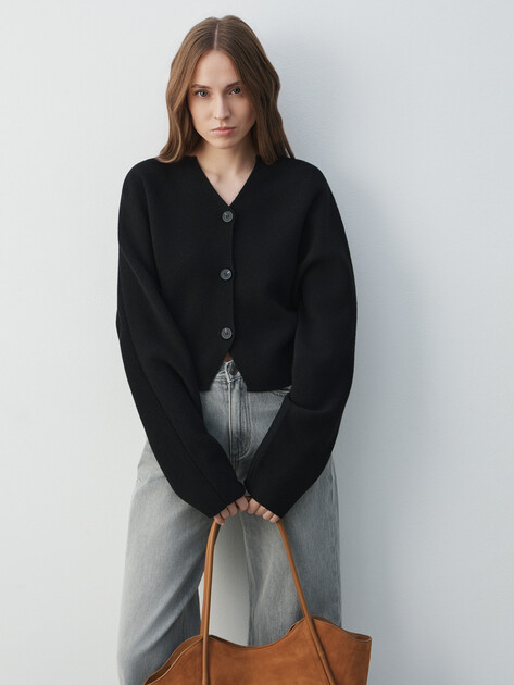 Женский кардиган MAISON DAVID, Артикул ML-KN136004, черный | 4882371. Ракурс 5