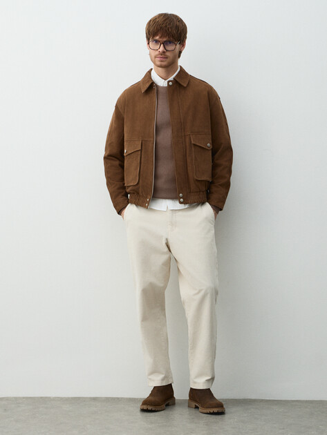 Мужская куртка MAISON DAVID, Артикул HJ-93344, коричневый | 4884066. Ракурс 2