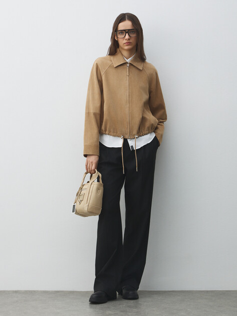 Женская куртка MAISON DAVID, Артикул HJ-92759, светло-бежевый | 4884133. Ракурс 3 Женская куртка MAISON DAVID, Артикул HJ-92759, светло-бежевый | 4884133. Ракурс 3