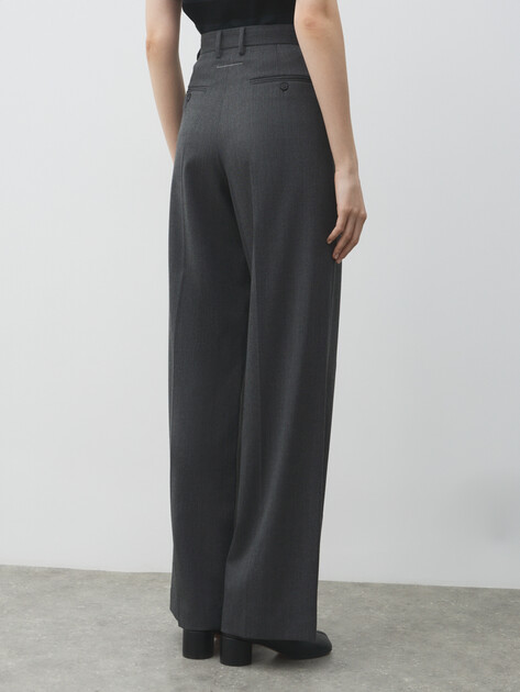 Женские прямые брюки  MM6 MAISON MARGIELA, Артикул S52KA0538, темно-серый | 4885910. Ракурс 4