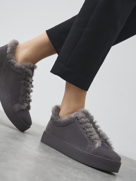 Женские кеды TENDANCE, Артикул HC2129-24, фиолетово-серый | 4887493. Ракурс 6