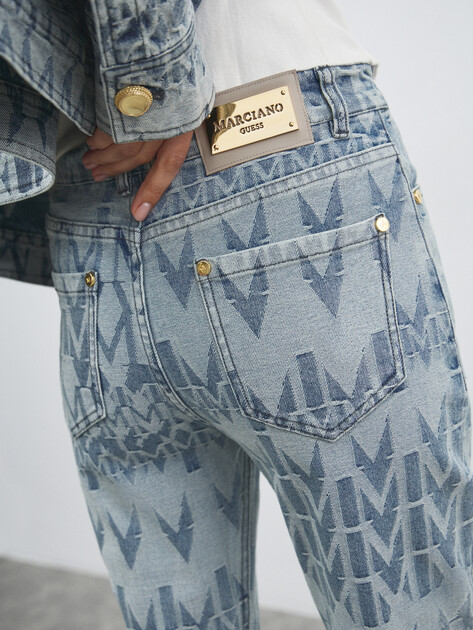 Женские джинсы клеш MARCIANO BY GUESS SARAH DENIM FLARED PANTS, Артикул 5YGA017354A, голубой | 4889846. Ракурс 3