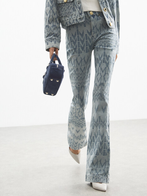 Женские джинсы клеш MARCIANO BY GUESS SARAH DENIM FLARED PANTS, Артикул 5YGA017354A, голубой | 4889846. Ракурс 5