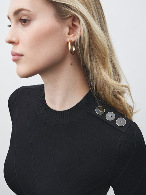 Женский джемпер MARCIANO BY GUESS MILEY LS TOP SWTR, Артикул 5YGR115036Z, черный | 4890127. Ракурс 3