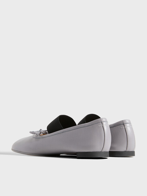 Женские балетки мэри-джейн MM6 MAISON MARGIELA, Артикул S59WZ0099, светло-серый | 4891040. Ракурс 5