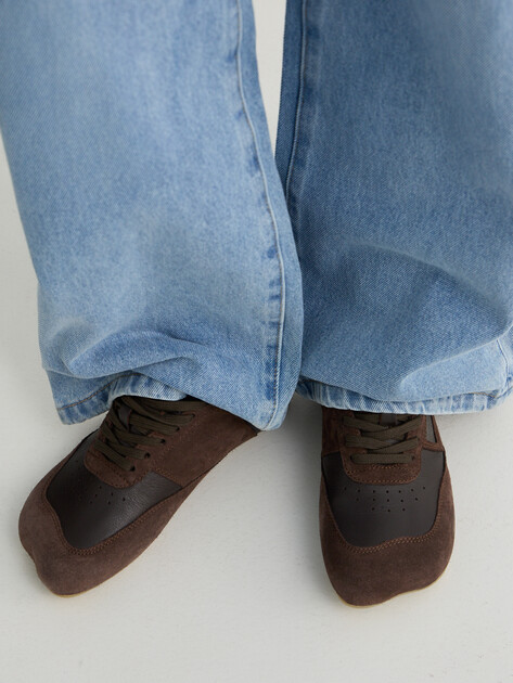 Женские кеды MM6 MAISON MARGIELA, Артикул S66WS0106, коричневый | 4893621. Ракурс 7