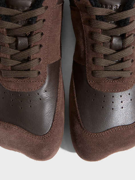 Женские кеды MM6 MAISON MARGIELA, Артикул S66WS0106, коричневый | 4893621. Ракурс 3