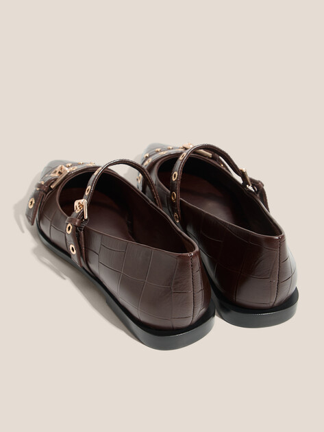 Балетки мэри-джейн NEWD ABRIL, Артикул 1-22118-45 (K), темно-коричневый | 4893837. Ракурс 5