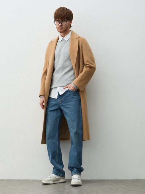 Мужской джемпер MAISON DAVID, Артикул ML-KN9007, светло-серый | 4897364. Ракурс 2