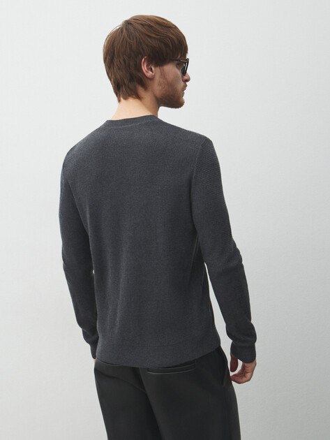 Мужской джемпер MAISON DAVID, Артикул ML-KN9007, темно-серый | 4897392. Ракурс 4