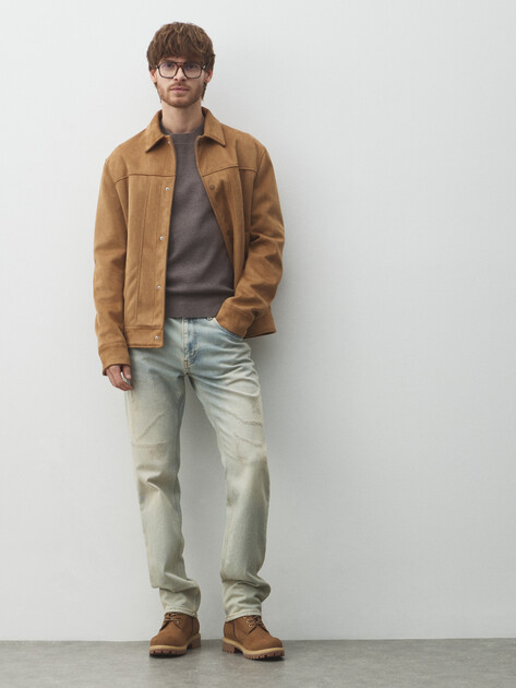 Мужской джемпер MAISON DAVID, Артикул ML-KN9007, серо-коричневый | 4897406. Ракурс 2