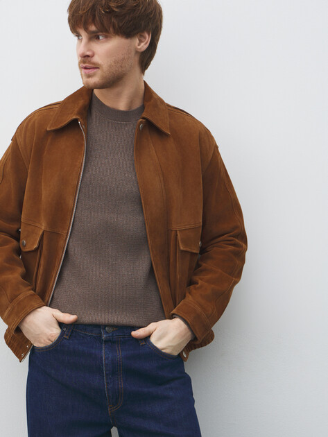 Мужской джемпер MAISON DAVID, Артикул ML-KN9007, светло-коричневый | 4897413. Ракурс 5