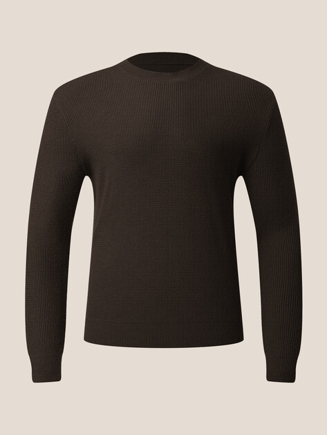 Мужской джемпер MAISON DAVID, Артикул ML-KN9007, темно-коричневый | 4897420. Ракурс 6 Мужской джемпер MAISON DAVID, Артикул ML-KN9007, темно-коричневый | 4897420. Ракурс 6