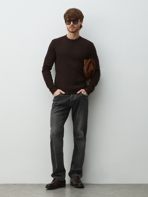 Мужской джемпер MAISON DAVID, Артикул ML-KN9007, темно-коричневый | 4897420. Ракурс 2 Мужской джемпер MAISON DAVID, Артикул ML-KN9007, темно-коричневый | 4897420. Ракурс 2