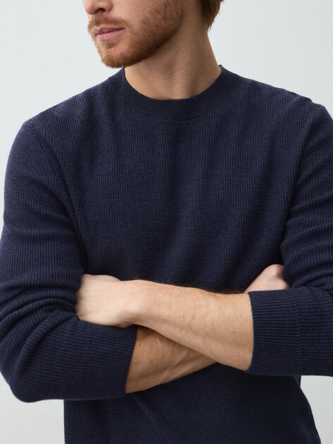 Мужской джемпер MAISON DAVID, Артикул ML-KN9007, темно-синий | 4897427. Ракурс 3