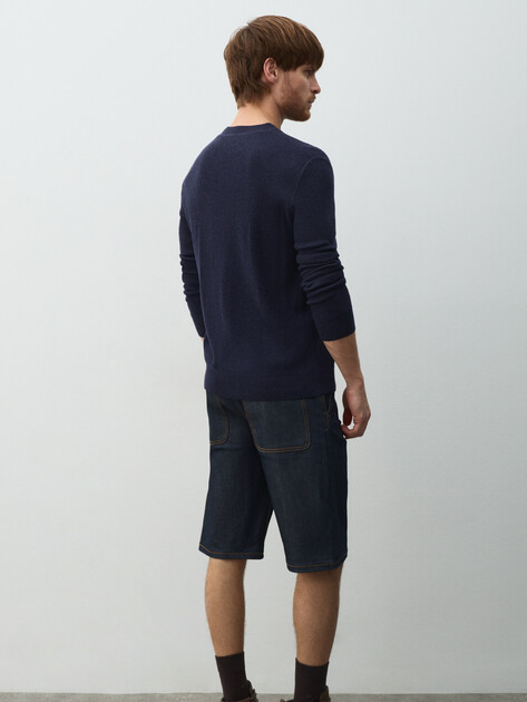 Мужской джемпер MAISON DAVID, Артикул ML-KN9007, темно-синий | 4897427. Ракурс 4