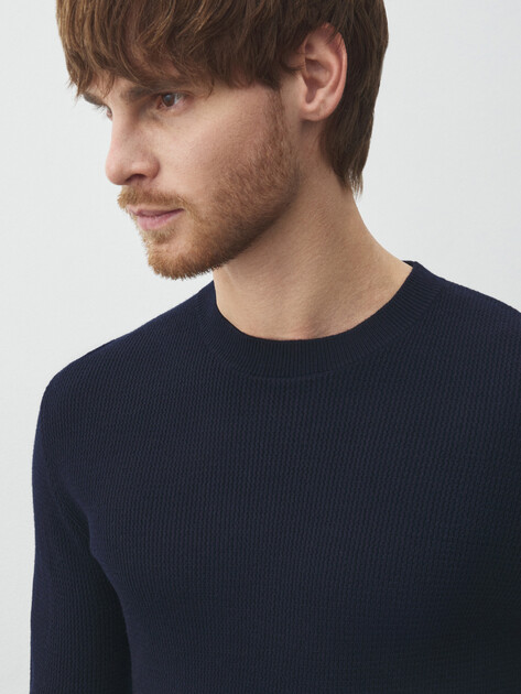 Мужской джемпер MAISON DAVID, Артикул ML-KN9007, темно-синий | 4897434. Ракурс 3