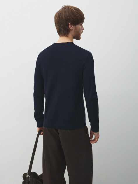 Мужской джемпер MAISON DAVID, Артикул ML-KN9007, темно-синий | 4897434. Ракурс 4