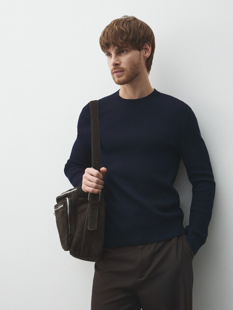 Мужской джемпер MAISON DAVID, Артикул ML-KN9007, темно-синий | 4897434. Ракурс 5
