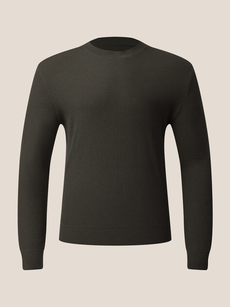 Мужской джемпер MAISON DAVID, Артикул ML-KN9007, темно-зеленый | 4897448. Ракурс 6
