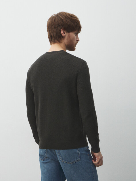 Мужской джемпер MAISON DAVID, Артикул ML-KN9007, темно-зеленый | 4897448. Ракурс 4