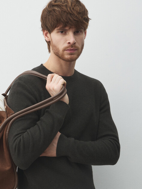 Мужской джемпер MAISON DAVID, Артикул ML-KN9007, темно-зеленый | 4897448. Ракурс 5
