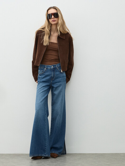 Женские джинсы клеш LIU∙JO, Артикул UA6218, синий | 4898623. Ракурс 2