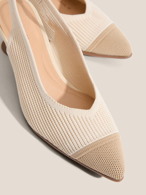 Женские туфли с открытой пяткой (слинг-бэк) TENDANCE, Артикул GL60-01, бежевый | 4903506. Ракурс 3