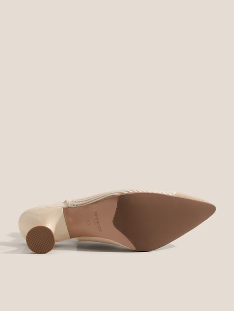 Женские туфли с открытой пяткой (слинг-бэк) TENDANCE, Артикул GL60-01, бежевый | 4903506. Ракурс 6