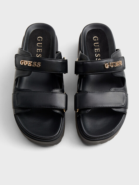 Женские шлепанцы GUESS FAXON, Артикул FLJFAXELE03, черный | 4906128. Ракурс 4 Женские шлепанцы GUESS FAXON, Артикул FLJFAXELE03, черный | 4906128. Ракурс 4