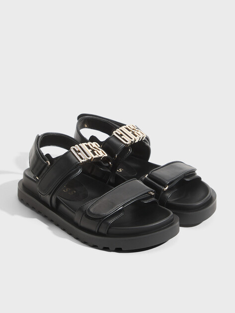 Женские сандалии GUESS FABELIS, Артикул FLJFBLELE03, черный | 4906145. Ракурс 2