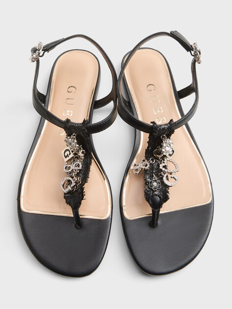 Женские сандалии GUESS TEXX, Артикул FLJTXXELE03, черный | 4906459. Ракурс 4