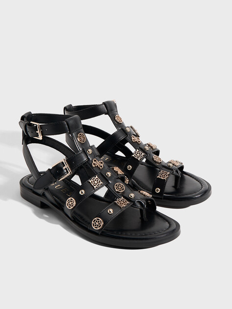 Женские сандалии GUESS YAZZA, Артикул FLJYZZPEL03, черный | 4906495. Ракурс 2