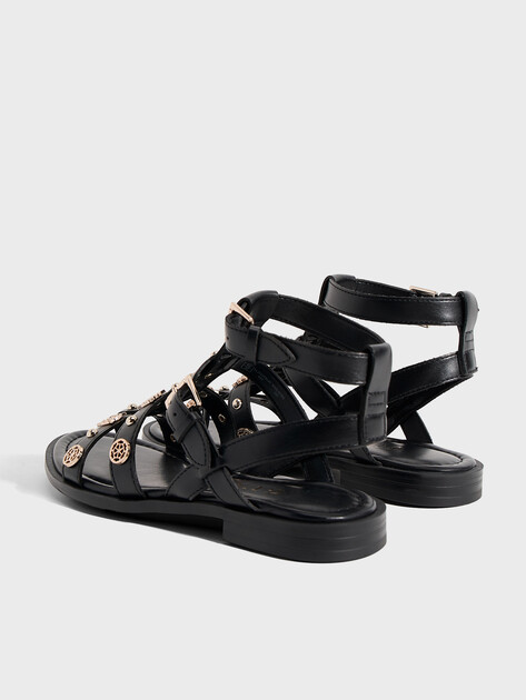 Женские сандалии GUESS YAZZA, Артикул FLJYZZPEL03, черный | 4906495. Ракурс 5