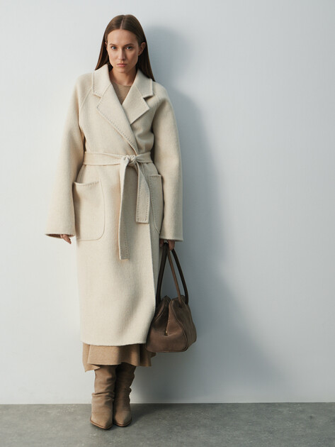 Женское пальто MAISON DAVID, Артикул MARCELETA_WDF, светло-бежевый | 4908192. Ракурс 2