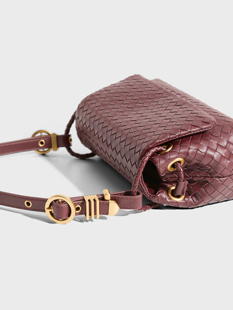 Женская сумка  MAISON DAVID, Артикул GL-BAG-080, бордовый | 4908433. Ракурс 2
