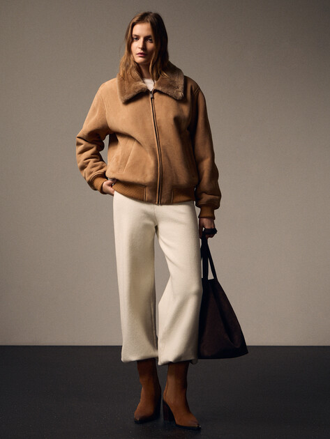 Женская дубленка MAISON DAVID, Артикул SUZANNE_DF, бежево-коричневый | 4908787. Ракурс 2 Женская дубленка MAISON DAVID, Артикул SUZANNE_DF, бежево-коричневый | 4908787. Ракурс 2