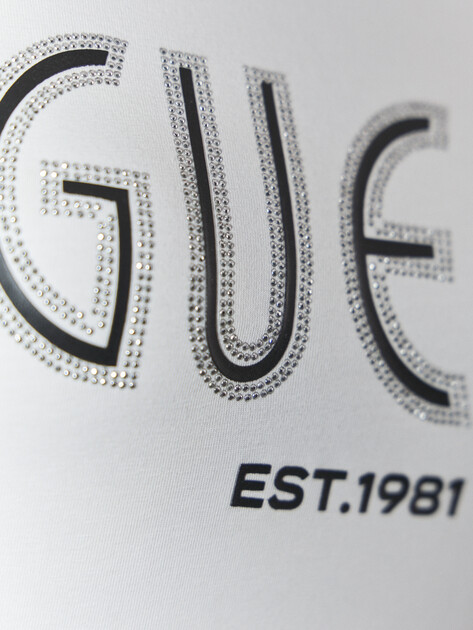 Женская футболка GUESS CN SS GUESS LOGO TEE, Артикул W5YI05J1314, белый | 4909408. Ракурс 3 Женская футболка GUESS CN SS GUESS LOGO TEE, Артикул W5YI05J1314, белый | 4909408. Ракурс 3