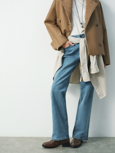 Женские джинсы клеш MAISON DAVID, Артикул SH-021, голубой | 4909626. Ракурс 5 Женские джинсы клеш MAISON DAVID, Артикул SH-021, голубой | 4909626. Ракурс 5